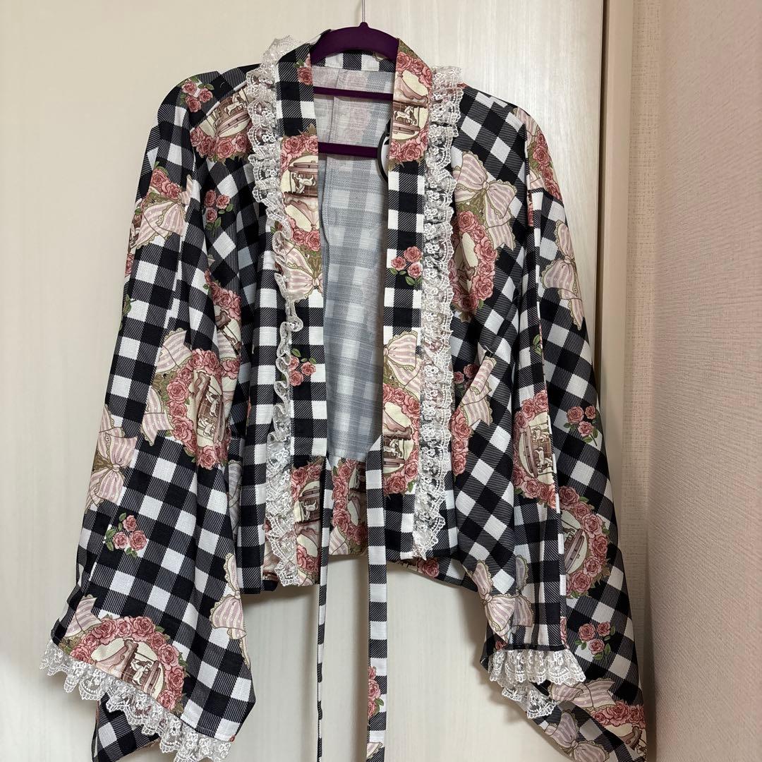 Palelfy ギンガム柄浴衣・帯セット 浴衣ドレス パルエルフィ