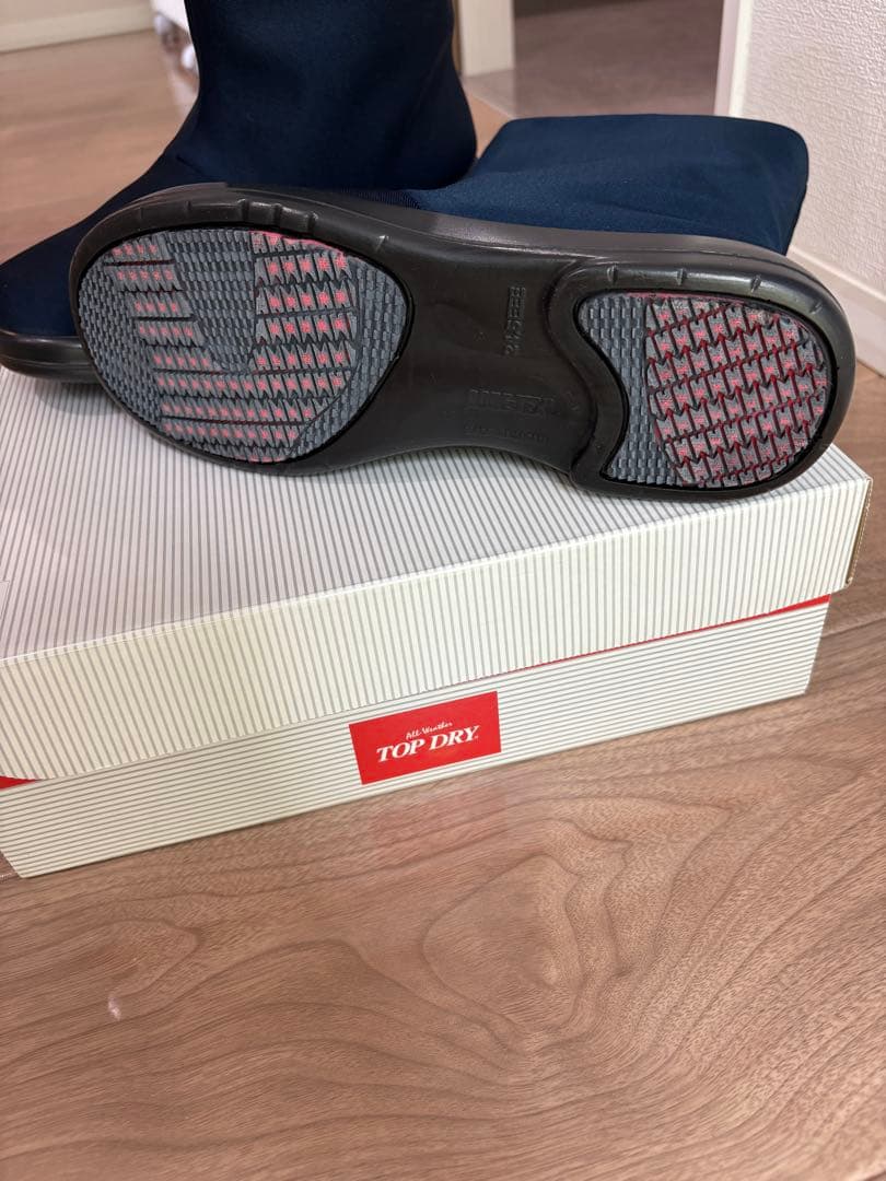TOP DRY ネイビー　レインシューズ