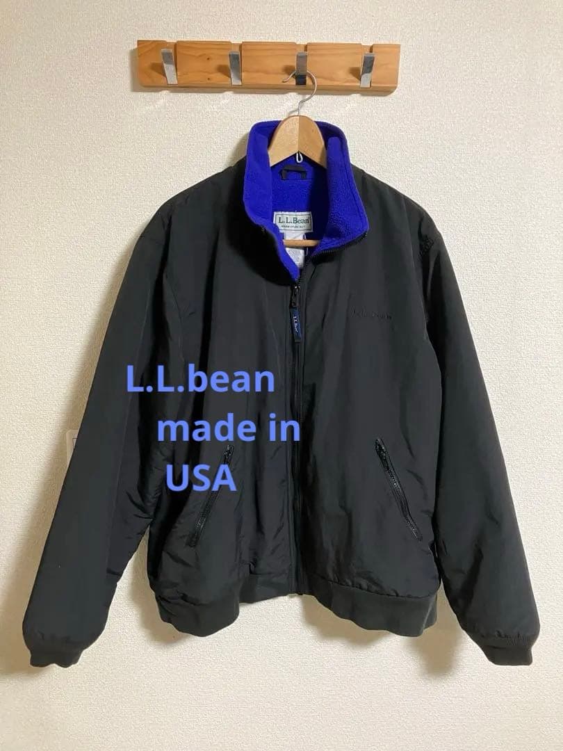 う*ん様 80s L.L.Bean USA製ウォームアップジャケット 黒size