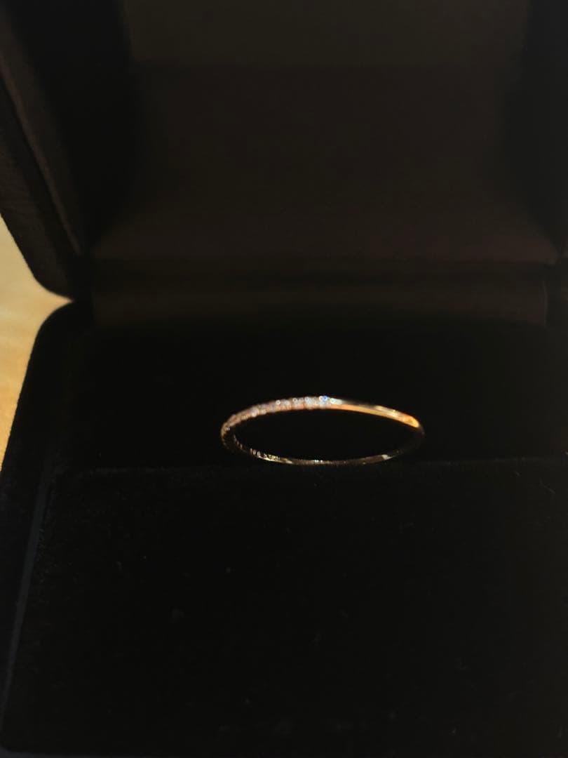 シンプル Ｋ10華奢ハーフエタニティリング ダイヤモンド