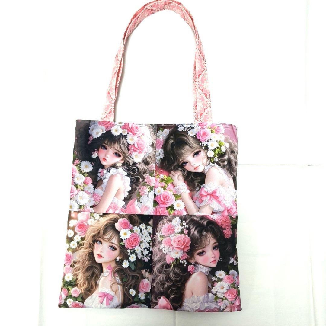 りんりん様】ハンドメイドオーダー★女の子★大容量フラットトートバッグ　4点