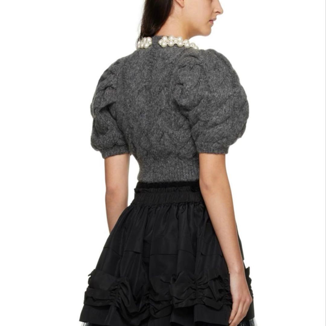 Simone Rocha XS パール付きグレーカーディガン