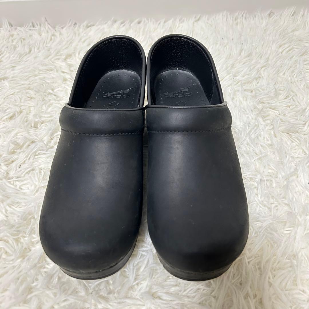 ダンスコ　プロフェッショナル　ブラック　25センチ　サボサンダル　オイルドレザー