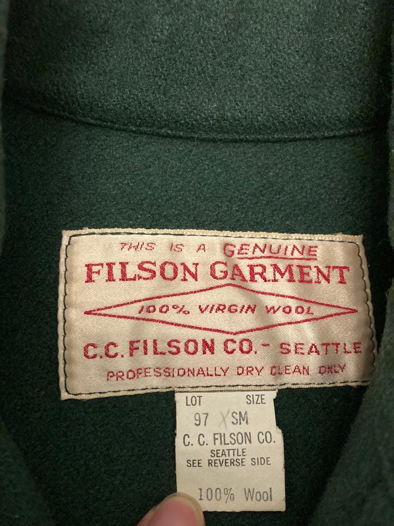 じ*様 美品 USA製 フィルソン ウールジャケット グリーン ヴィンテージ