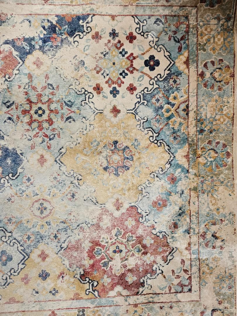 多色オリエンタルデザインラグ