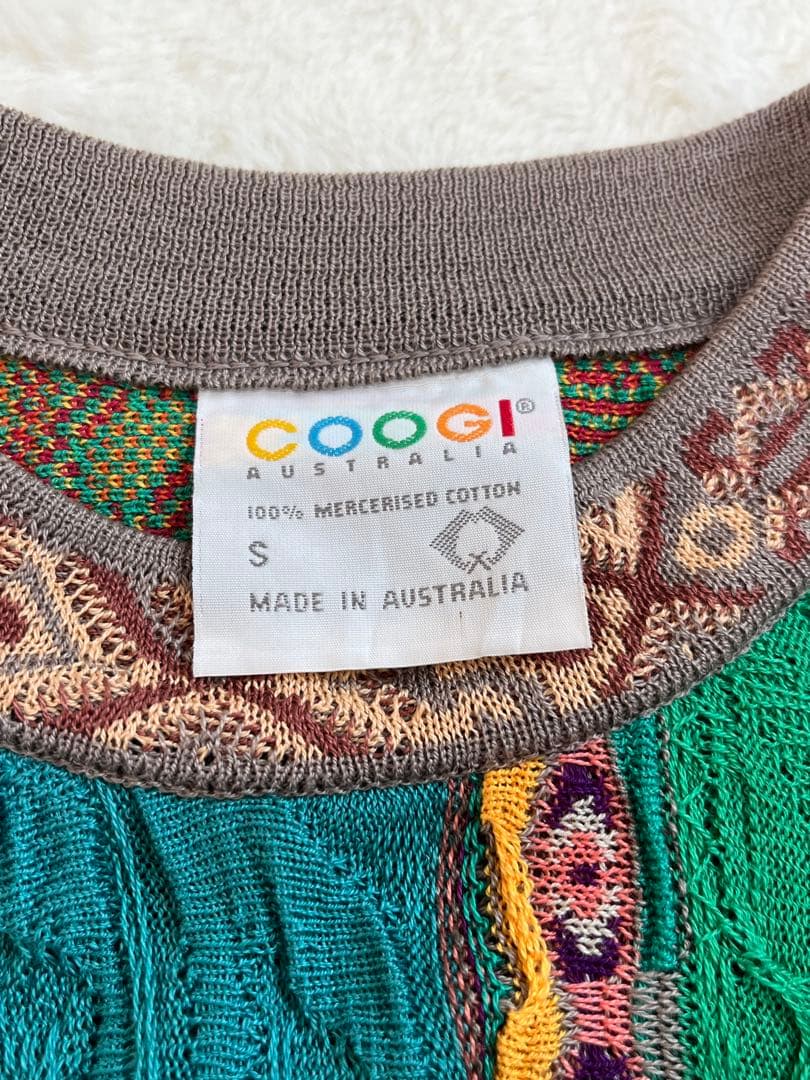 COOGI クージー　ニット　3D コットン　総柄　花柄　S