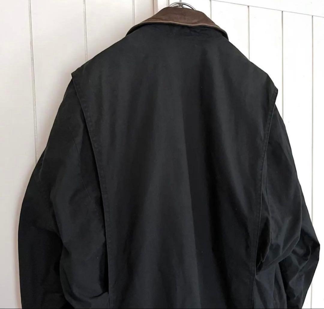 【実寸XL】90s BANANA REPUBLIC 襟レザー ハンティングJKT