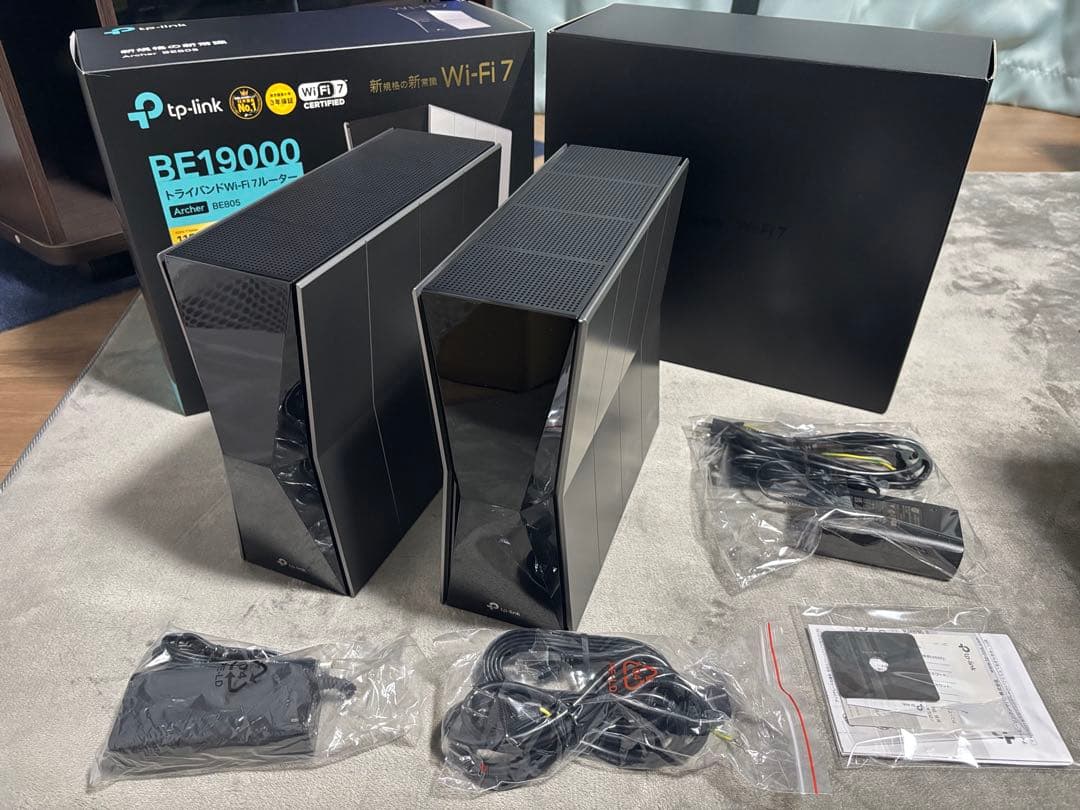 TP-Link BE19000 無線LANルーター WiFi7 BE805 2台