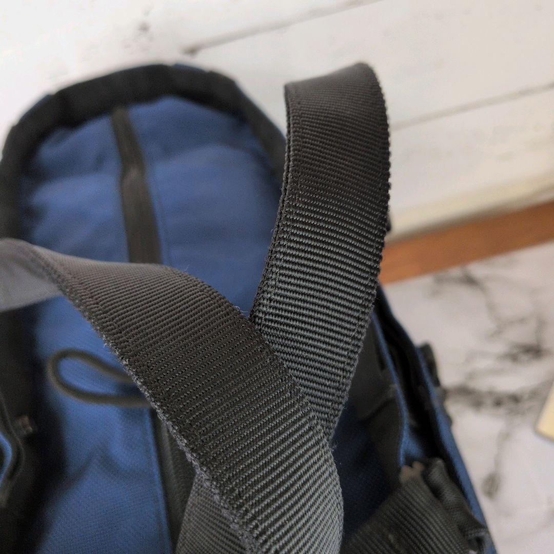 【あーる】ブリーフィング☆大容量　ネイビー　自立　肩掛け　トートバッグ