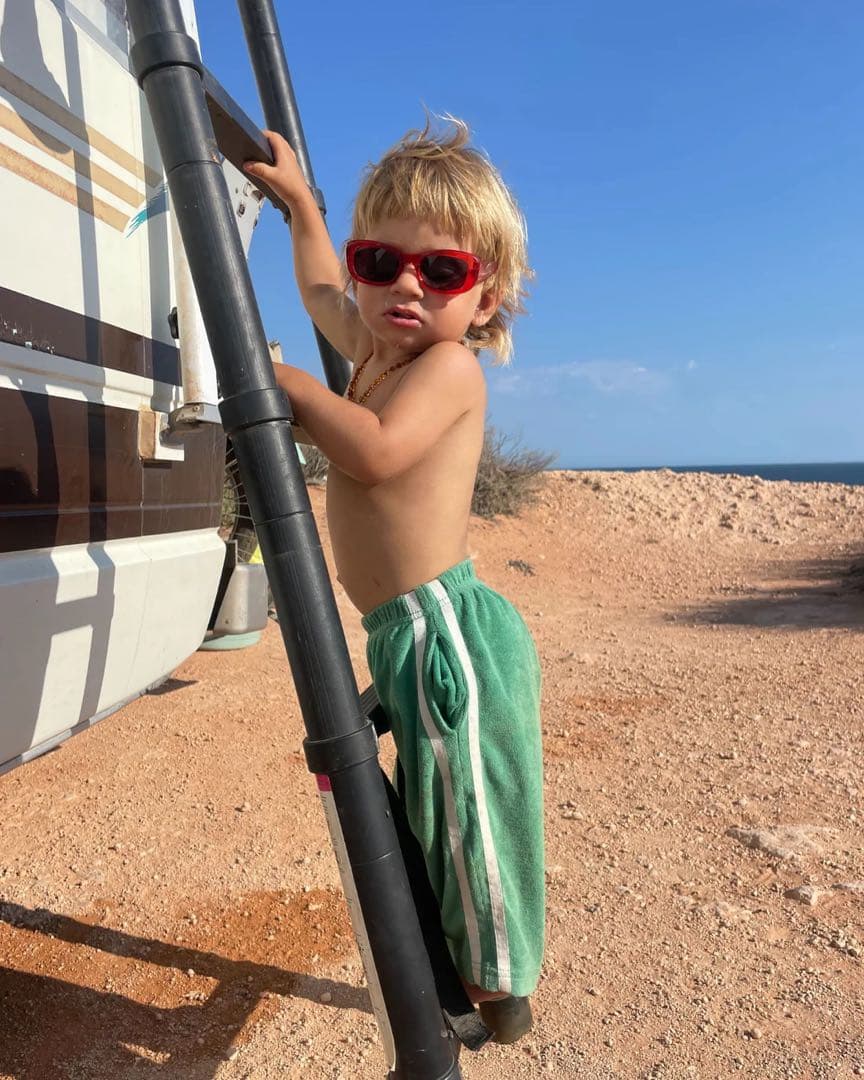 ボトムス・スパッツ ziggy zaza / twin stripe terry pant 2-3y