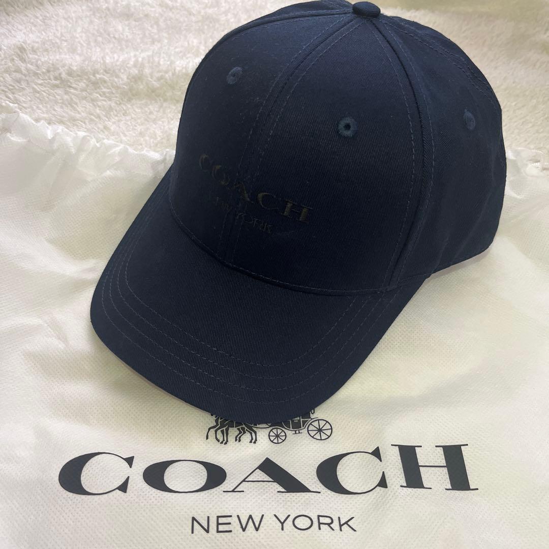 【えりこ様】COACH コーチ レディース キャップ ネイビー カジュアル