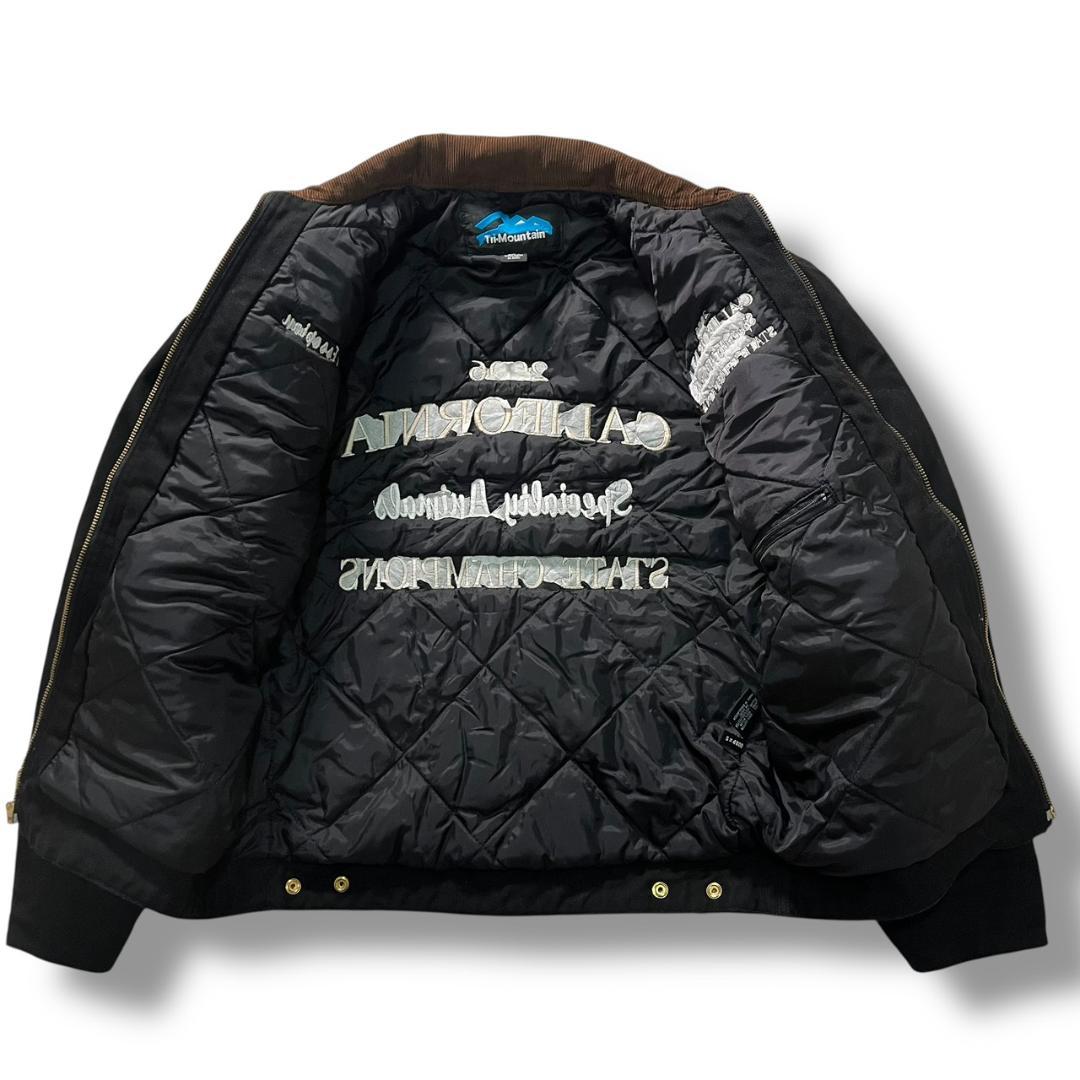 00s 古着 tri-mountain デトロイトジャケット ブラック ダック地