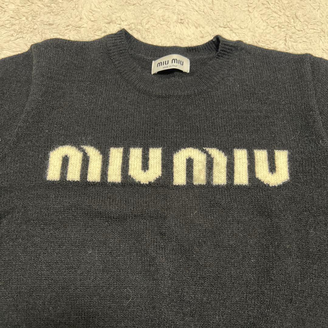 MIU MIU ブラック クロップドニット　インポート
