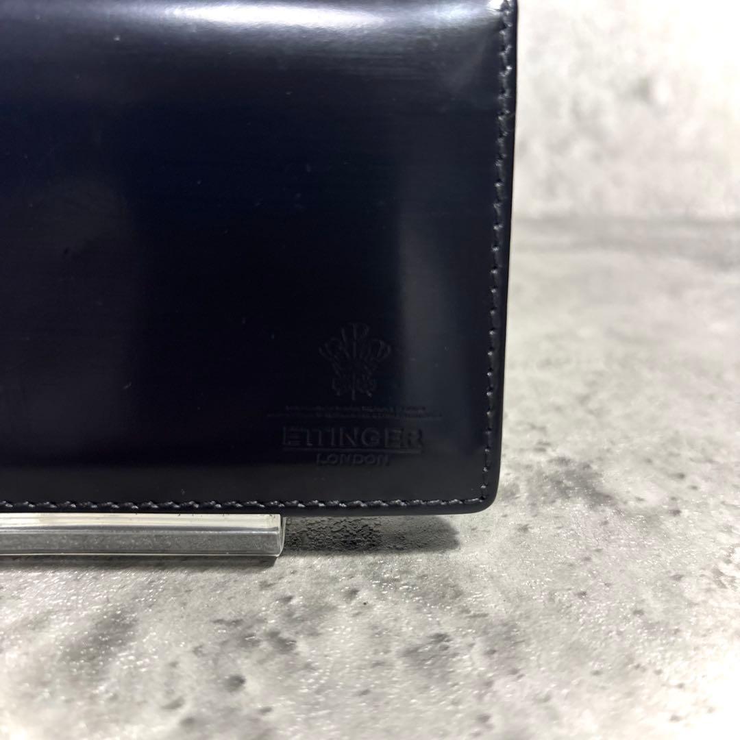 【凪！】ETTINGERエッティンガー名刺入れ カードケース レザー 紺