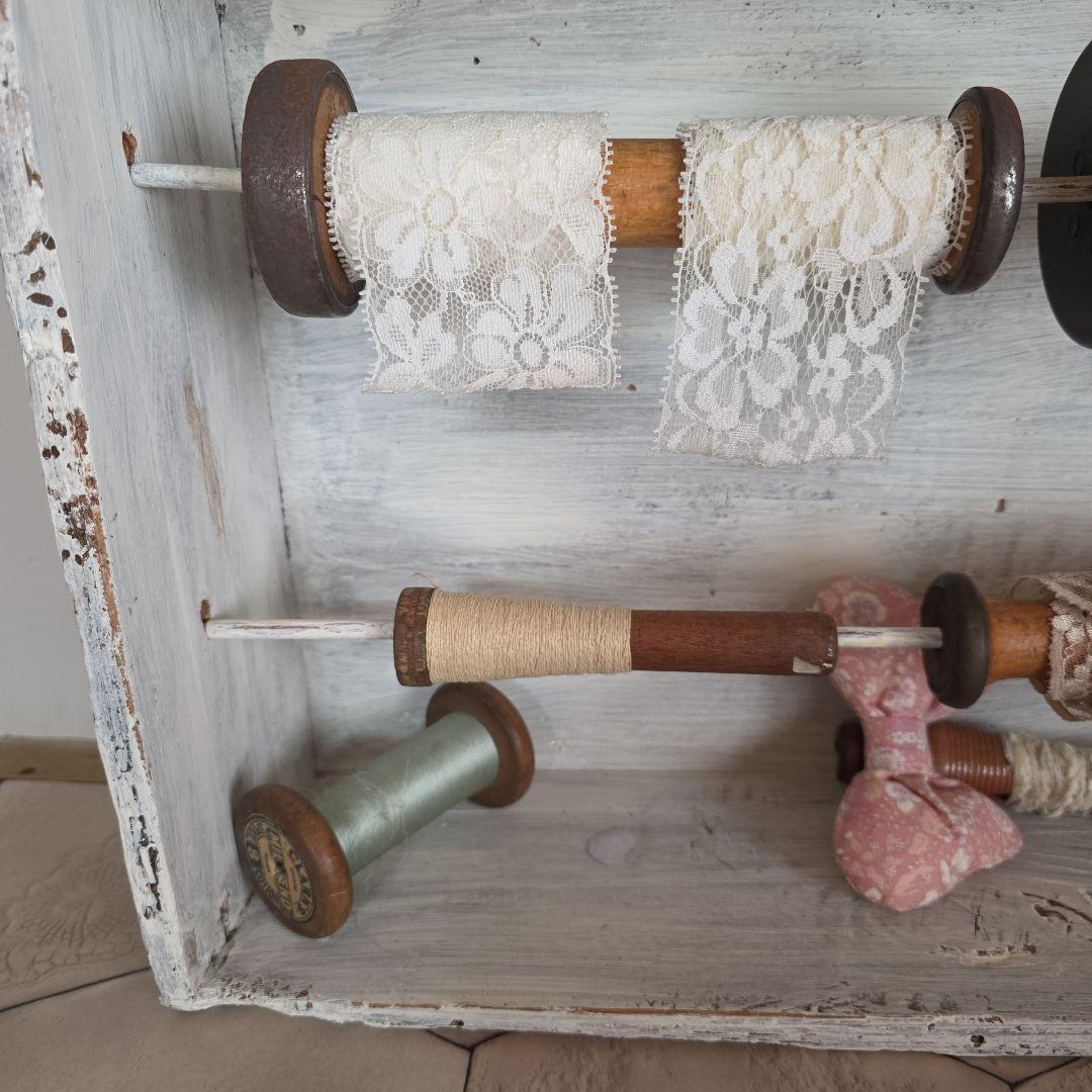 フランスアンティーク　アンティーク　糸巻　ボビン　レース　シャビー　ブロカント