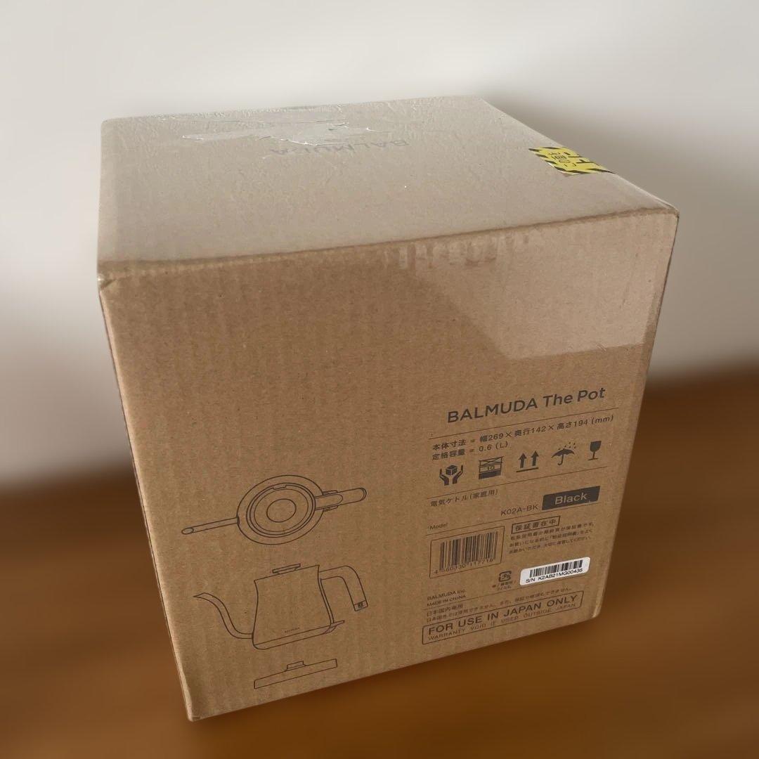 新品 黒 バルミューダ 電気ケトル ザ・ポット ブラック K02A-BK Pot