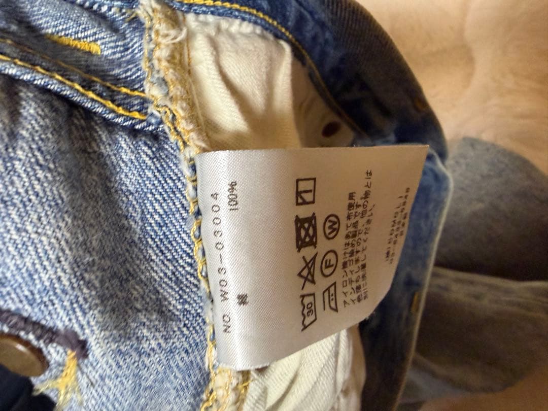 【試着のみ】COMOLI コモリ　デニム 5Pパンツ BLEACH ブリーチ