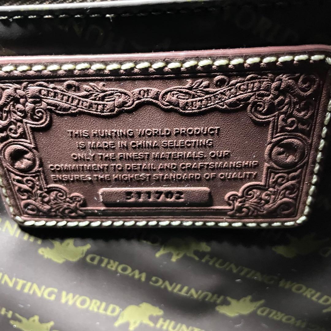 【美品】保存袋 ハンティングワールド トートバッグ キャンバス レザー メンズ