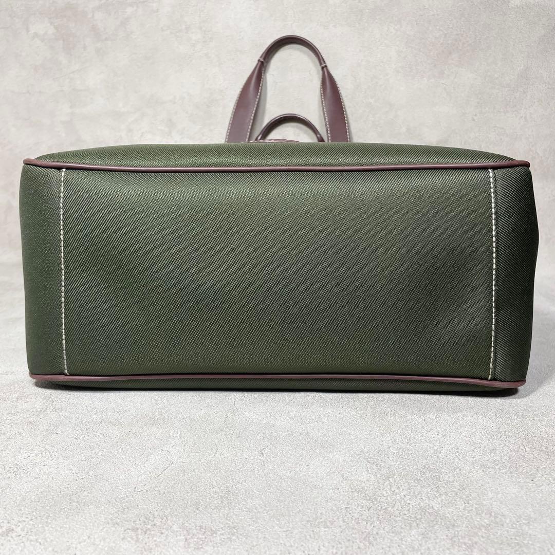 【美品】保存袋 ハンティングワールド トートバッグ キャンバス レザー メンズ