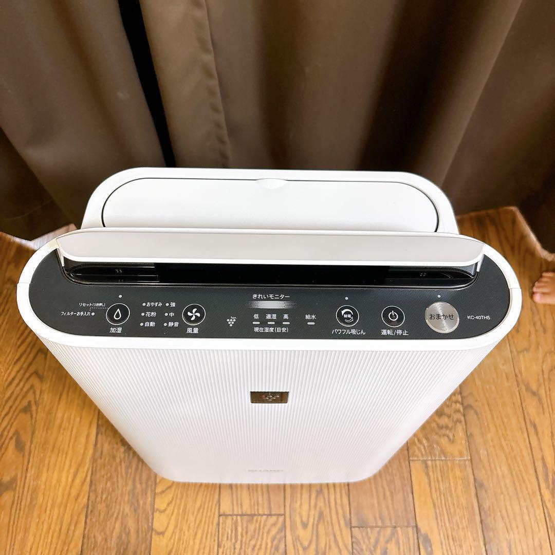 美品 ★ シャープ 加湿空気清浄機 KC-40TH5-W 2022年製 ホワイト