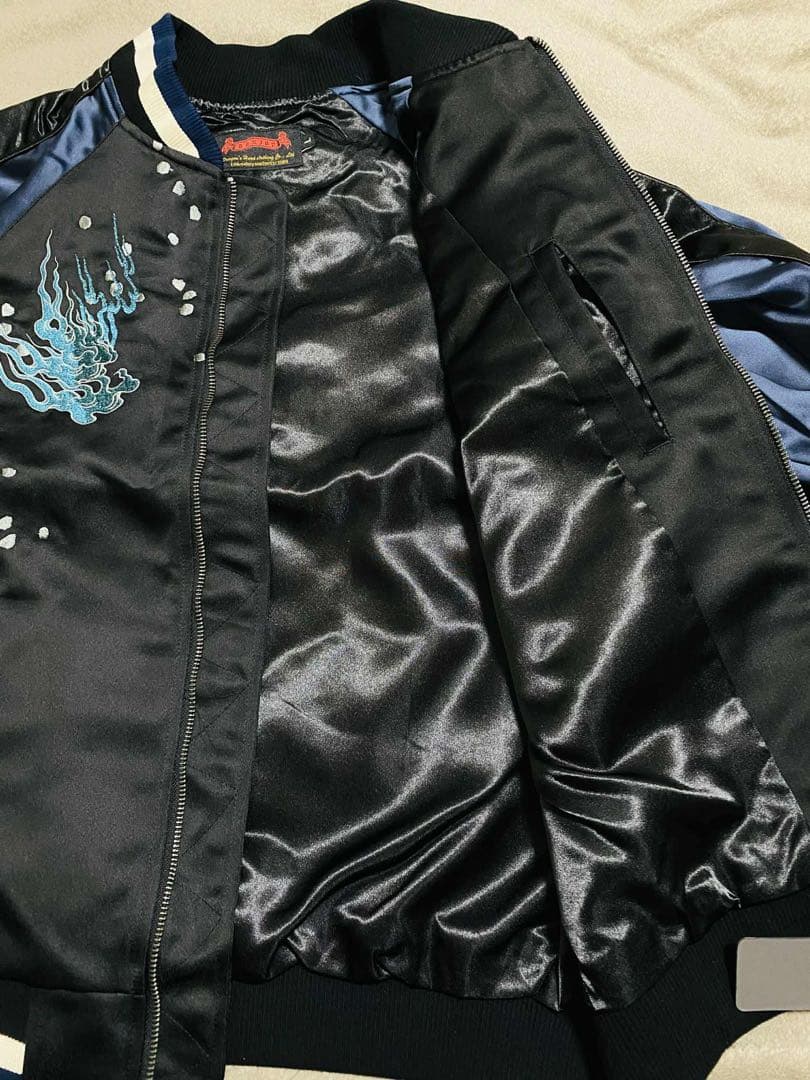 未使用 SKAJAN 虎 限定 スカジャン unisex 美品 navy