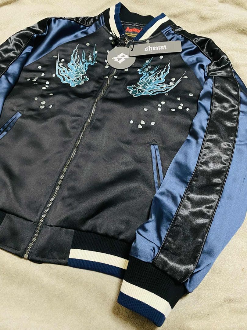 未使用 SKAJAN 虎 限定 スカジャン unisex 美品 navy