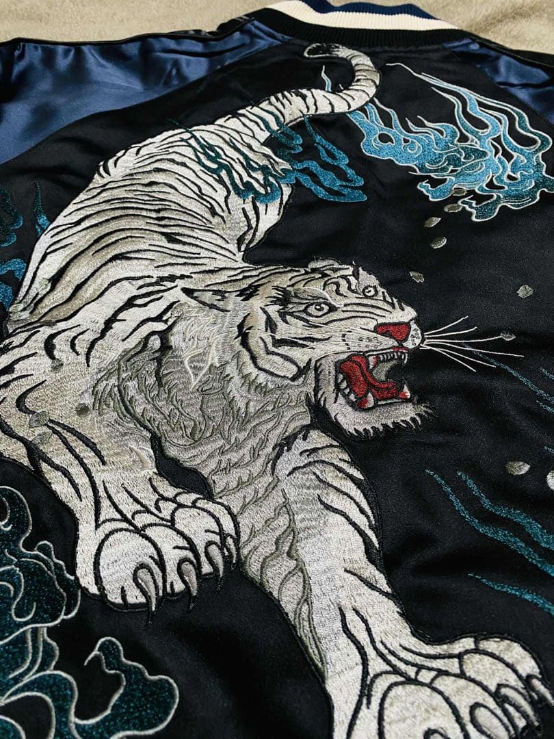 未使用 SKAJAN 虎 限定 スカジャン unisex 美品 navy