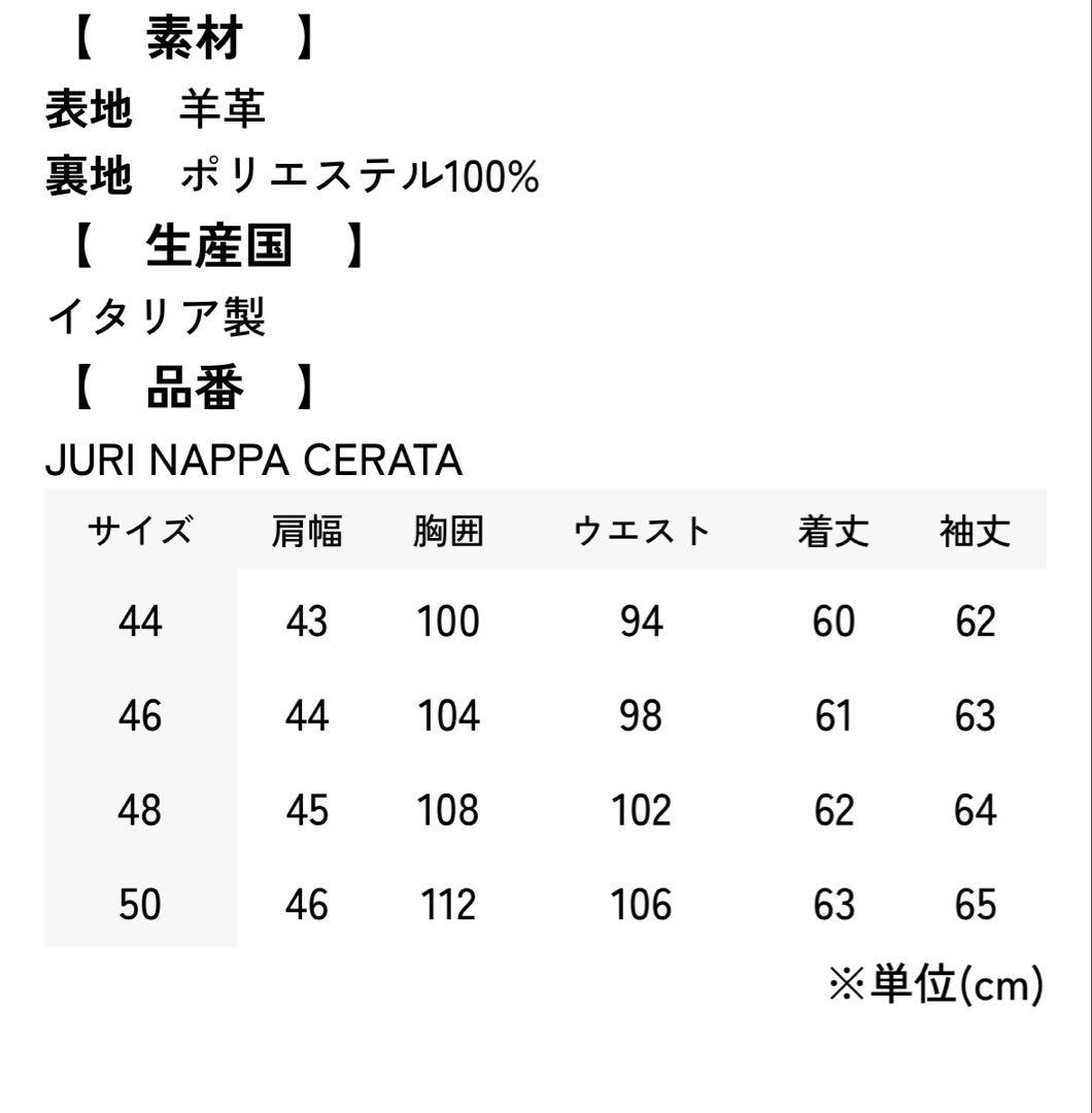 EMMETIエンメティJURIライダースジャケット ブラック ゴールドジップ46