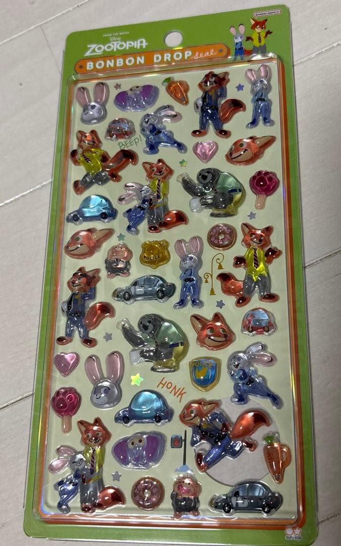 ボンボンドロップシール6枚セット☆正規品☆新品 ズートピアetc