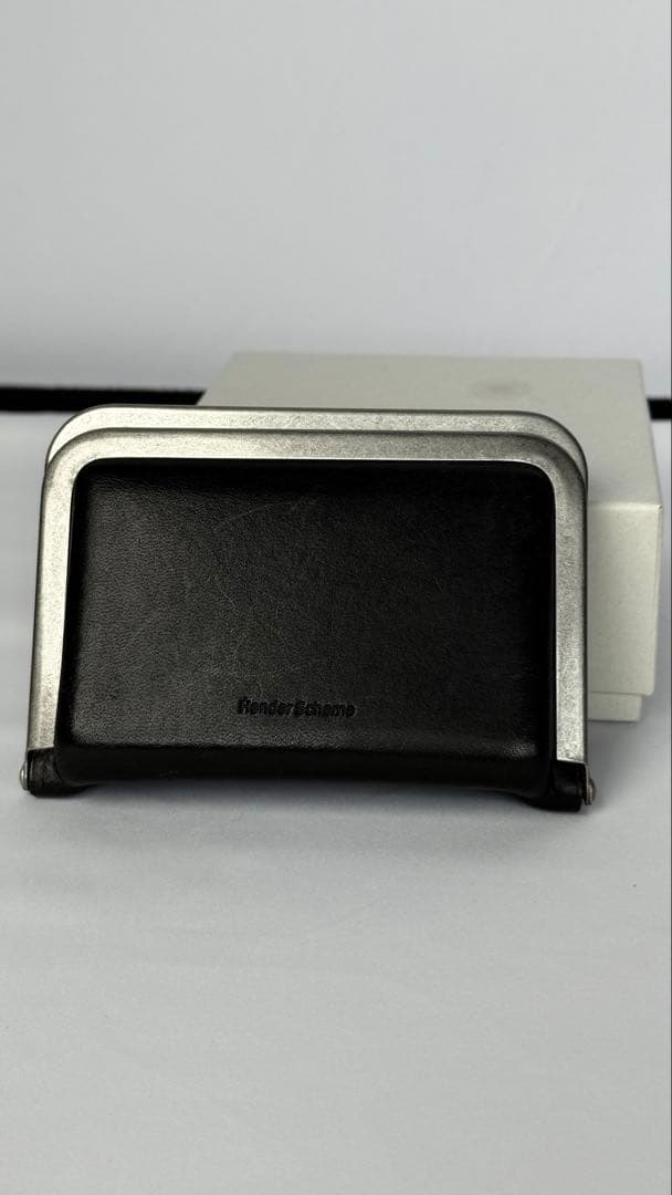 【美品】Hender Scheme ブラックレザー、カード、ケース