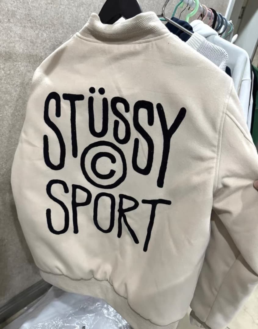 Stüssy SPORT MELTON VARSITY JACKET かつき