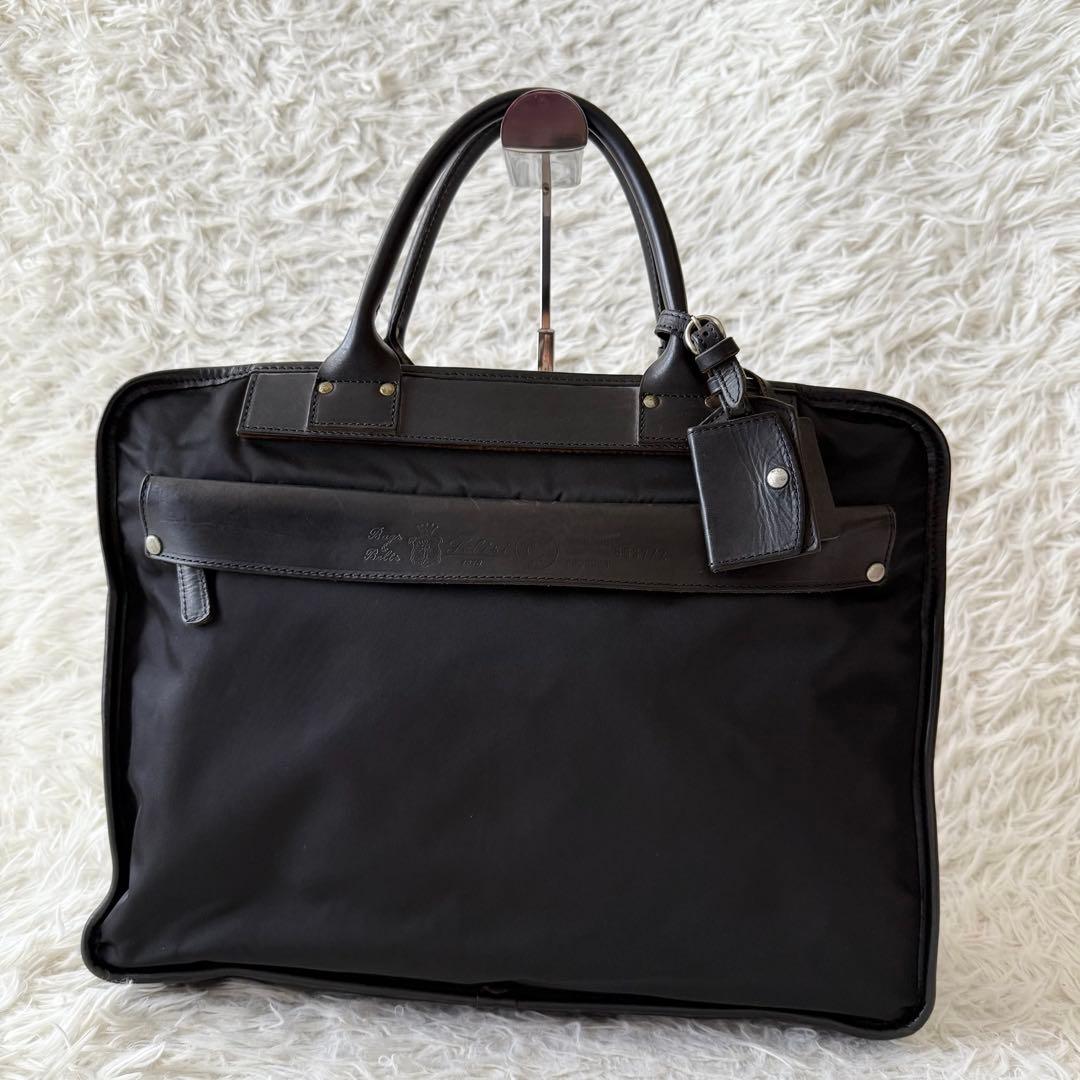 【フェリージ】ビジネスバッグ　ブリーフケース レザー　ナイロン ブラック