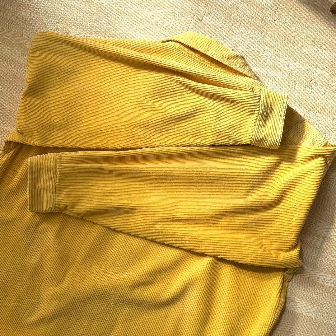 90s 初期 三つ星 RRL コーズシャツ 開襟 太畝 マスタード