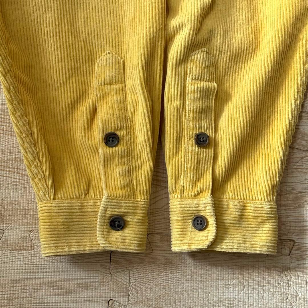 90s 初期 三つ星 RRL コーズシャツ 開襟 太畝 マスタード