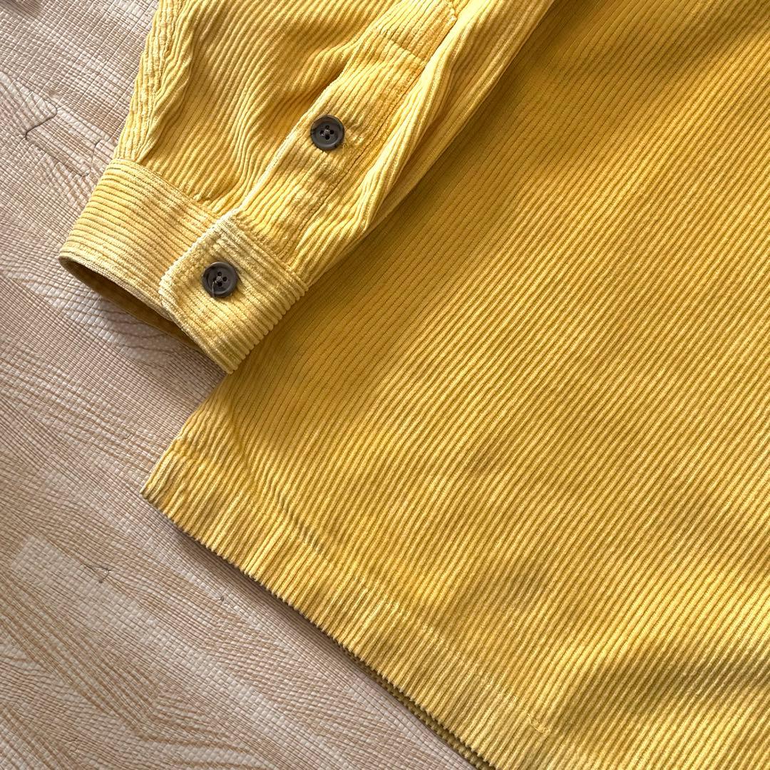 90s 初期 三つ星 RRL コーズシャツ 開襟 太畝 マスタード