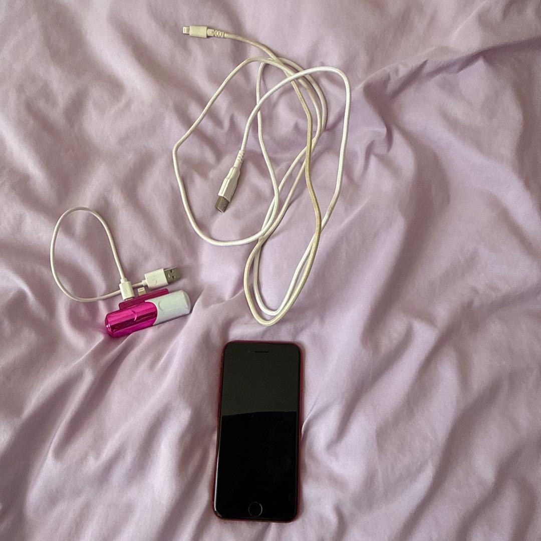 iPhoneSE 第2世代 128GB SIMフリー レッド+モバイルバッテリー