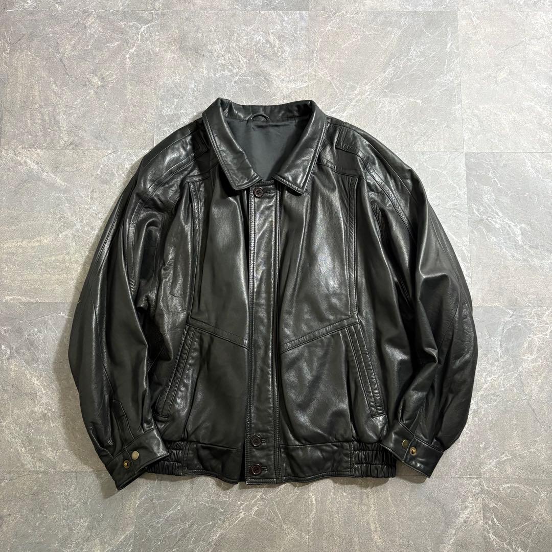 ジャケット・アウター 90s Vintage lamb leather jacket black