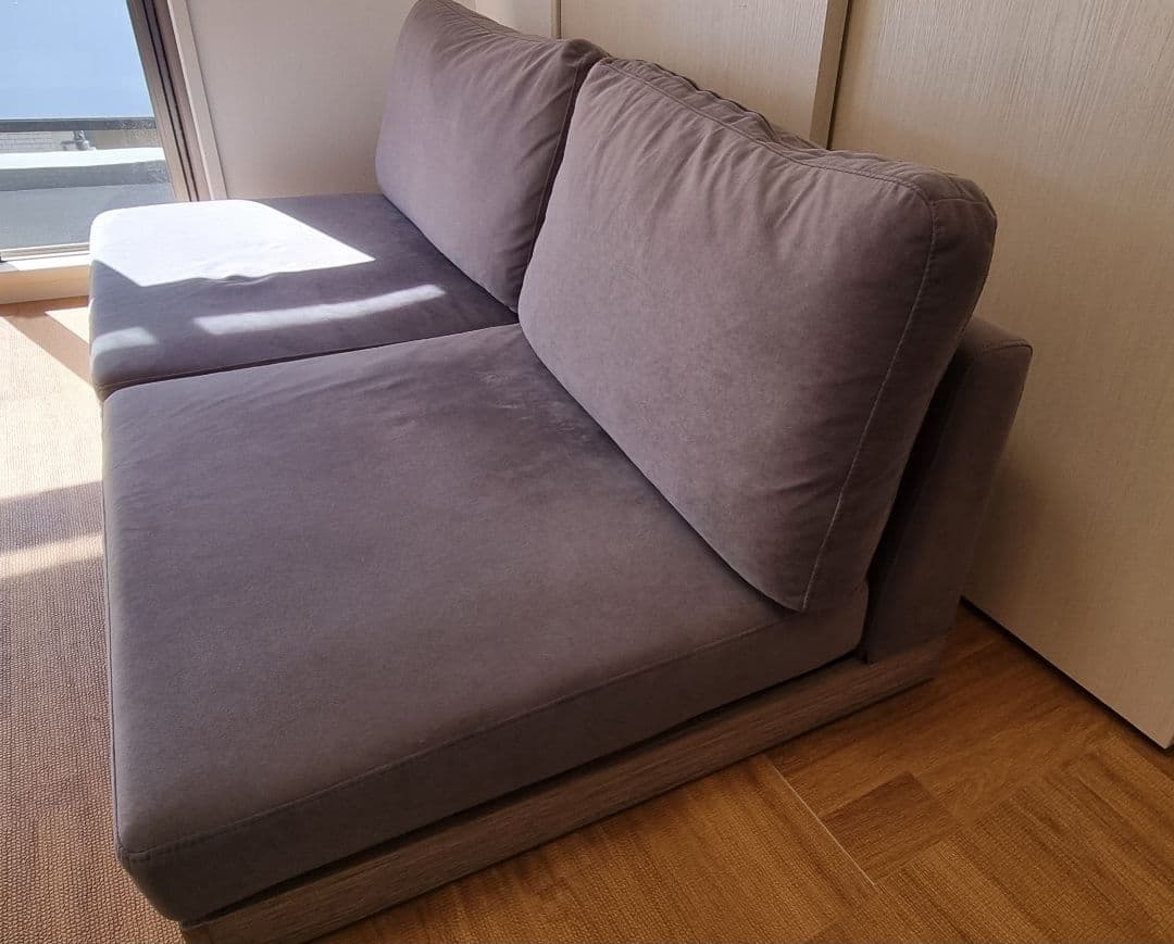 ソファ フロアソファ ローソファ 1人掛け 1P ファブリック 単品 ②のみ