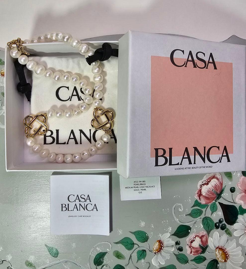 ★年末SALE★CASA BLANCA パールネックレス 付属品付き