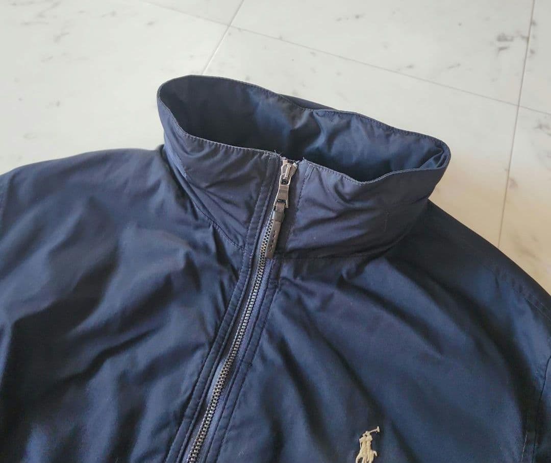 ラルフローレン ポニー刺繍 ナイロンパーカー フード付き Mサイズ 濃紺