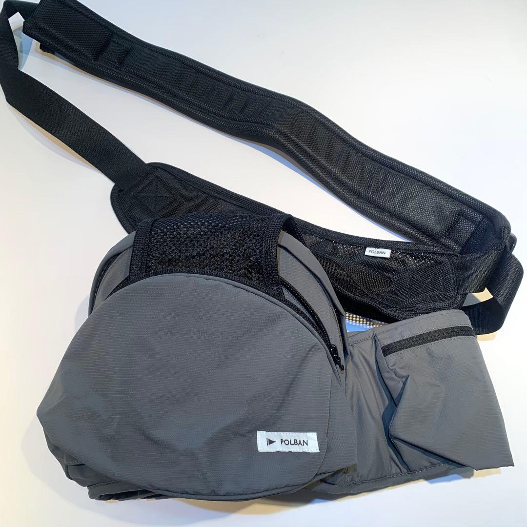 【1回使用 ポルバン ヒップシート グレー シングルショルダー付】