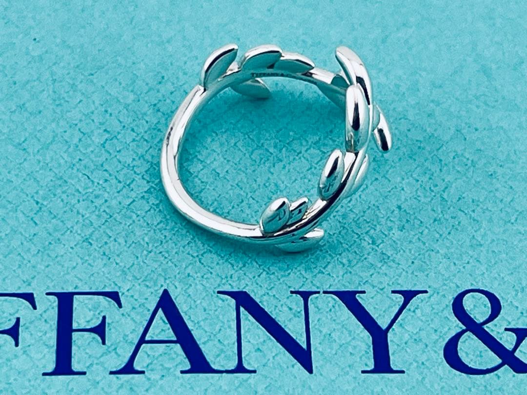 c922 ティファニー　オリーブリーフ　バイパス　リング　925 約15号