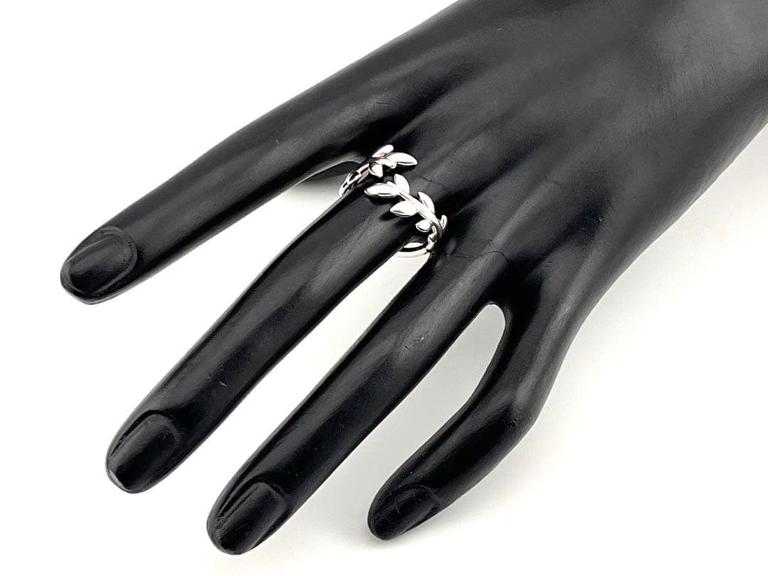 c922 ティファニー　オリーブリーフ　バイパス　リング　925 約15号