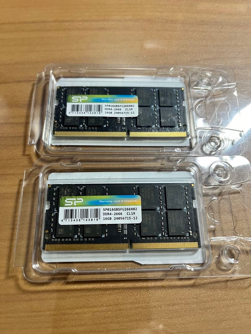 SP 16GB 2枚セット　DDR4 2666MHz ノート用メモリ