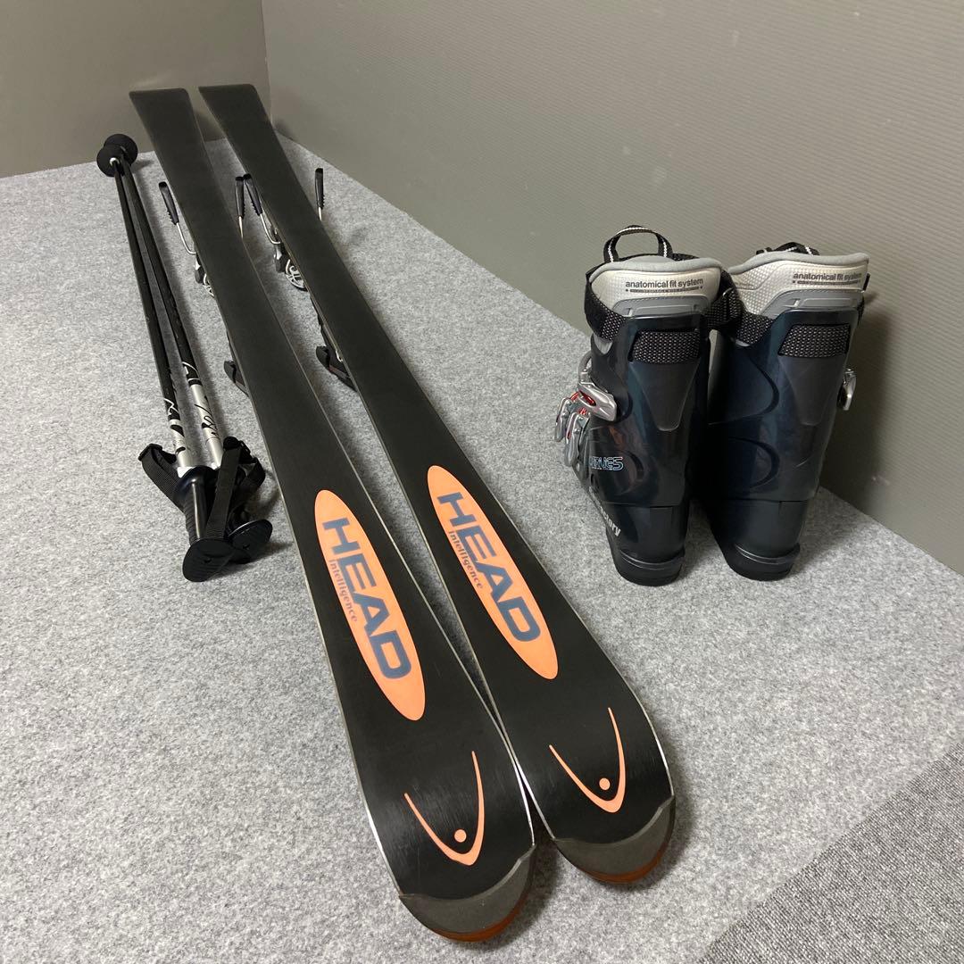 ★メンテナンス済　大人スキーセット　板163cm ブーツ26〜26.5cm