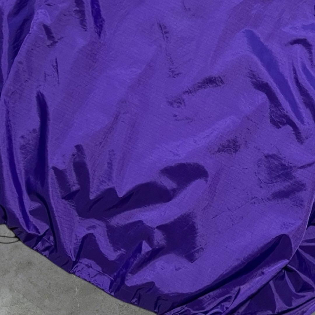 90sHELLY HANSENリップストップナイロンアノラックパーカーパープルL