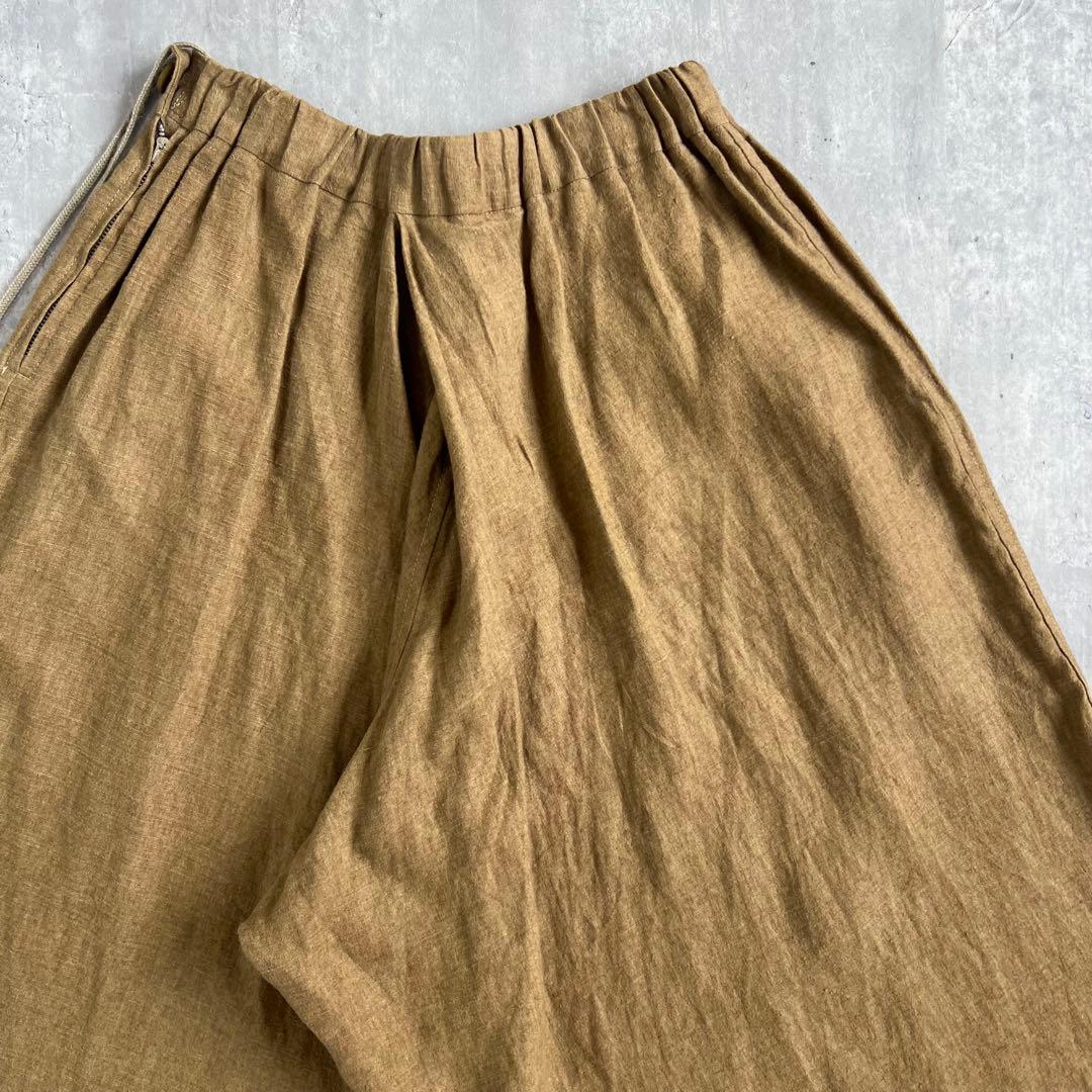 Y's　ワイズ　ヨウジヤマモト　リネン100%　スカートパンツ　ナチュラル　S