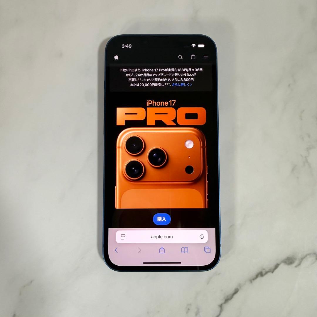 ★純正バッテリー99% iPhone 13 128GB SIMフリー ブルー