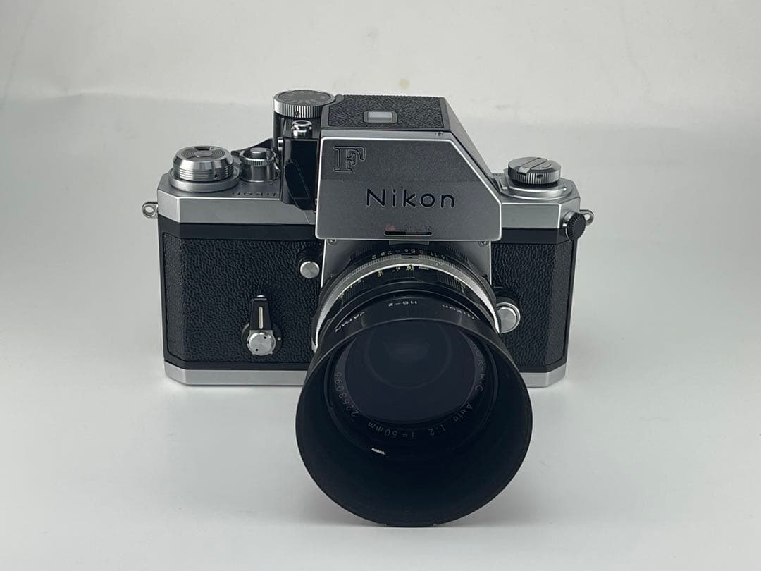 完動品　Nikon F フォトミックファインダー　初期型50mm F2レンズ 付
