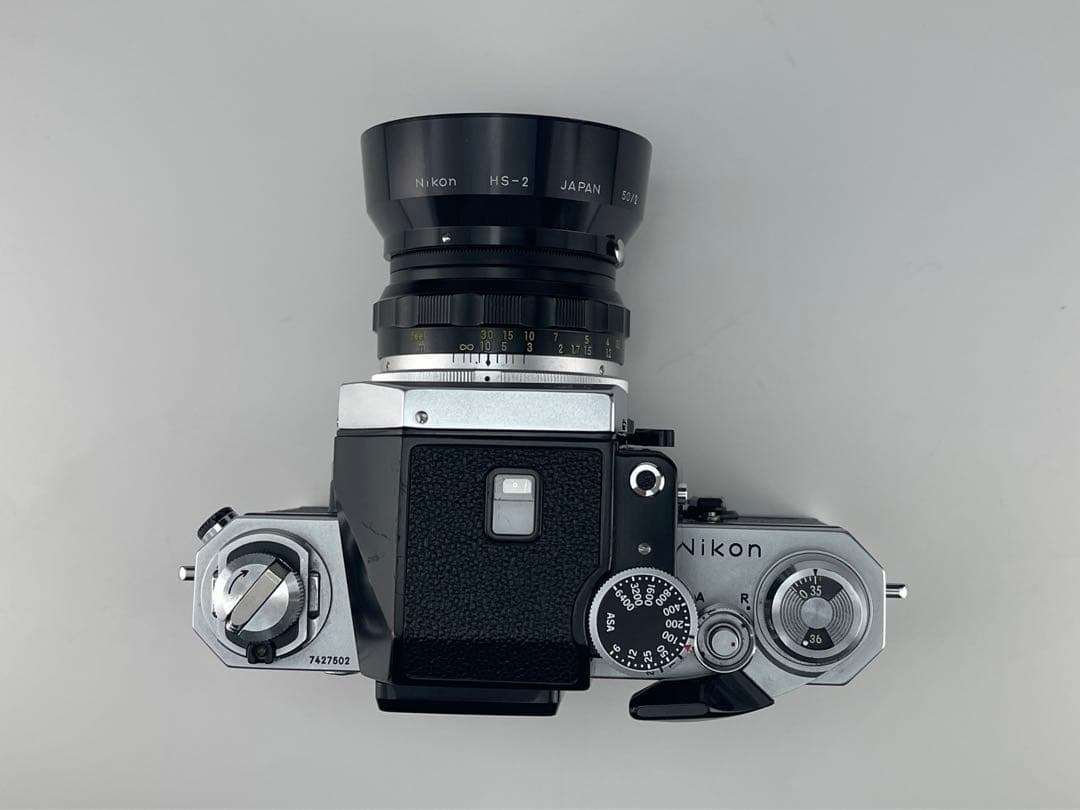 完動品　Nikon F フォトミックファインダー　初期型50mm F2レンズ 付